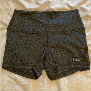 Fleo Green Leopard Apex Shorts